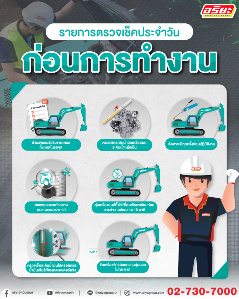 การตรวจเช็ครถขุด